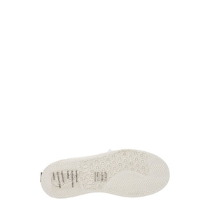 Graue Leder-Sneakers mit niedrigem Schaft
