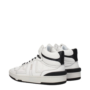 Hochwertige High-Top Sneaker aus Weißem Leder