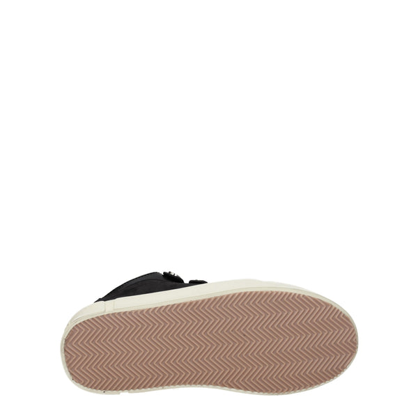 Schwarze Leder-Sneaker mit niedrigem Schaft