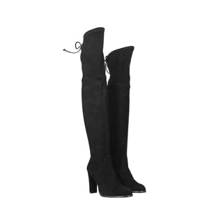 Schwarzes Leder Over The Knee