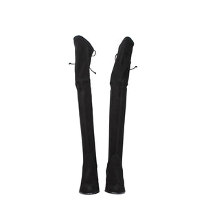 Schwarzes Leder Over The Knee