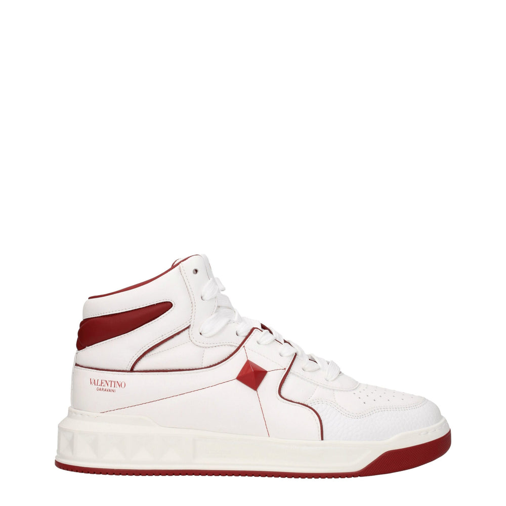 Weiße High-Top-Sneaker aus Leder