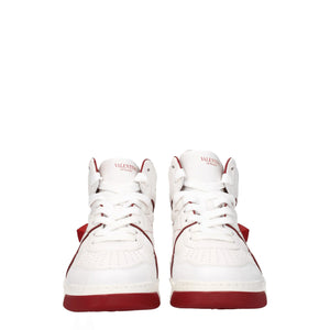 Weiße High-Top-Sneaker aus Leder