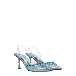 Transparente PVC-Stilettosandalen