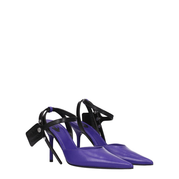 Lila Leder High Heel Pumps