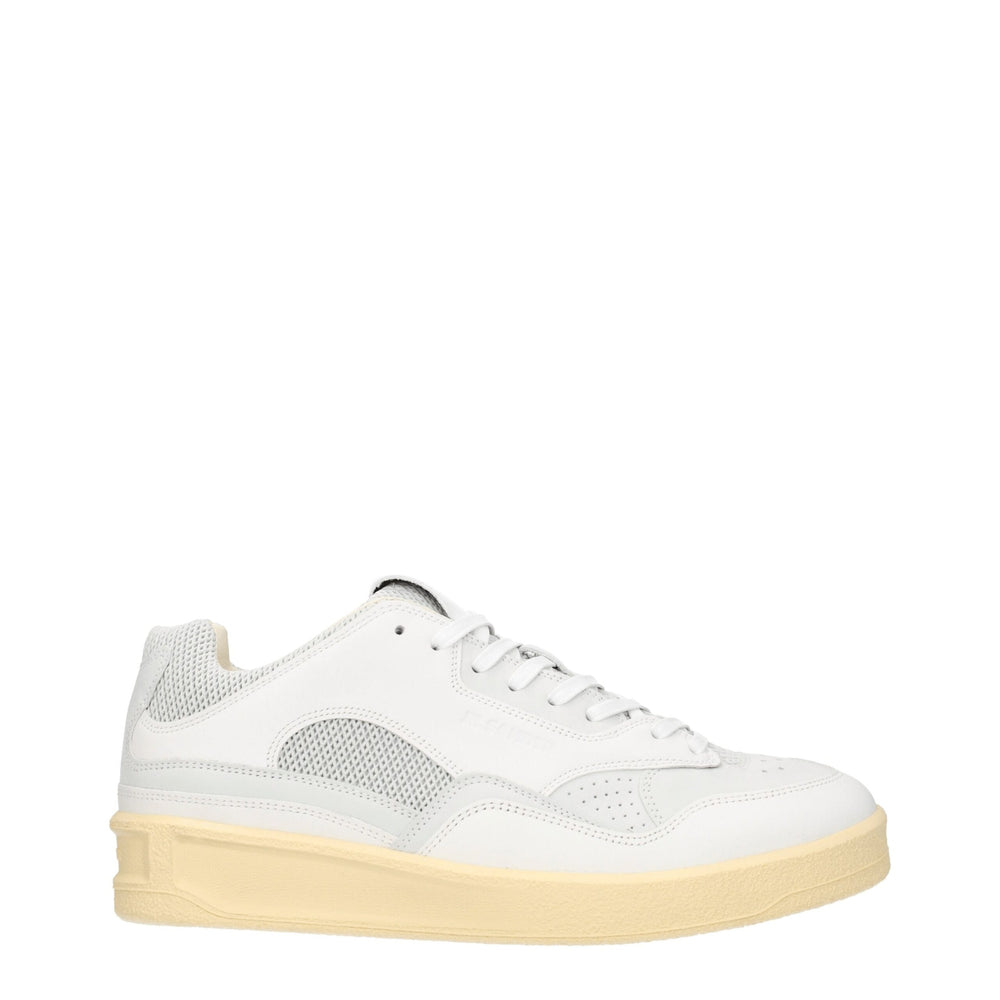 Weiße Sneakers aus Leder mit niedrigem Schaft