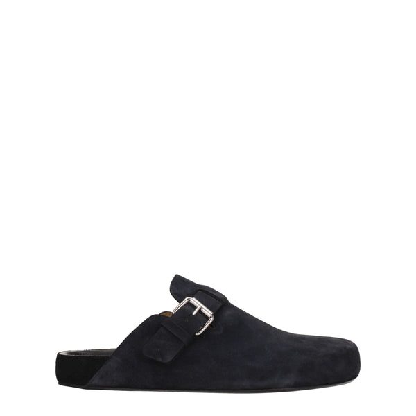 Elegante Leder-Hausschuhe in Schwarz