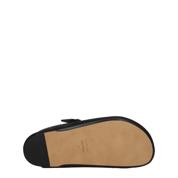 Elegante Leder-Hausschuhe in Schwarz