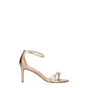 Pinke Leder-Stilettosandalen