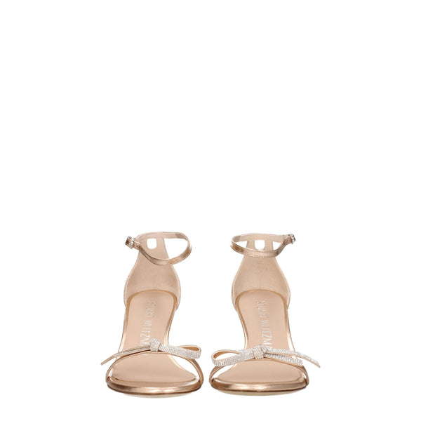 Pinke Leder-Stilettosandalen