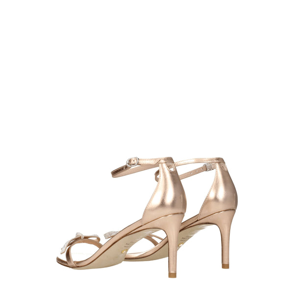 Pinke Leder-Stilettosandalen