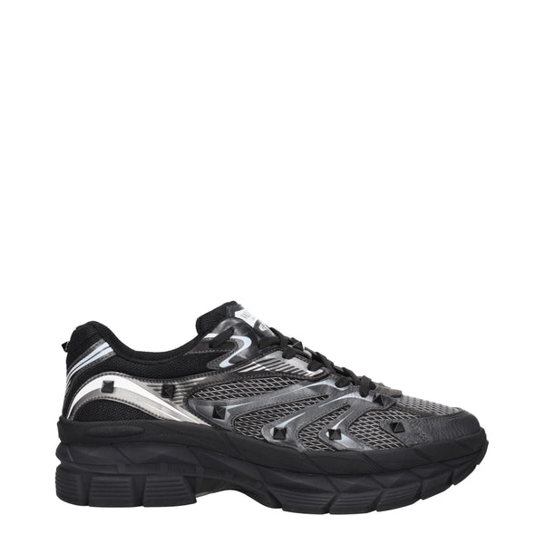 Schwarzer Stoff Sportliche Turnschuhe