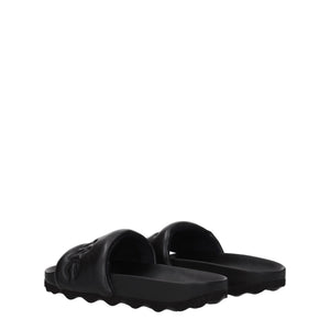 Elegante Leder-Hausschuhe in Schwarz
