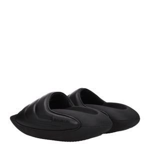 Elegante Leder-Hausschuhe in Schwarz