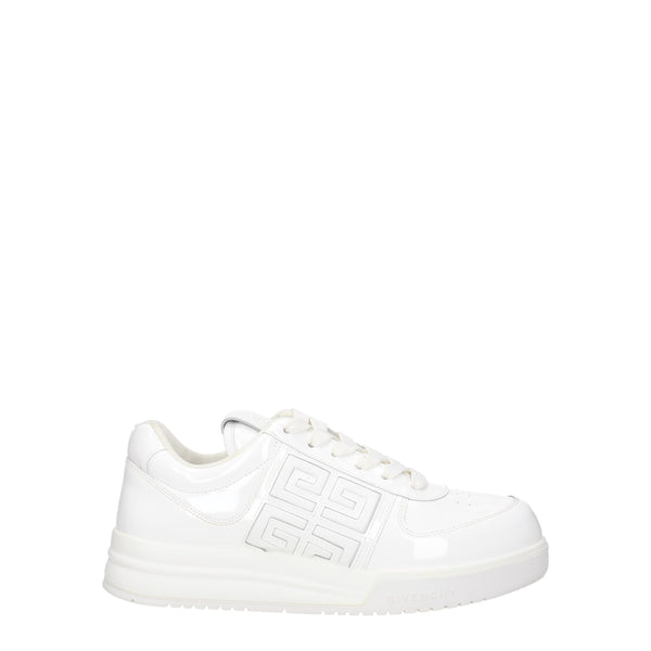 Weiße Leder-Sneaker mit niedrigem Schaft