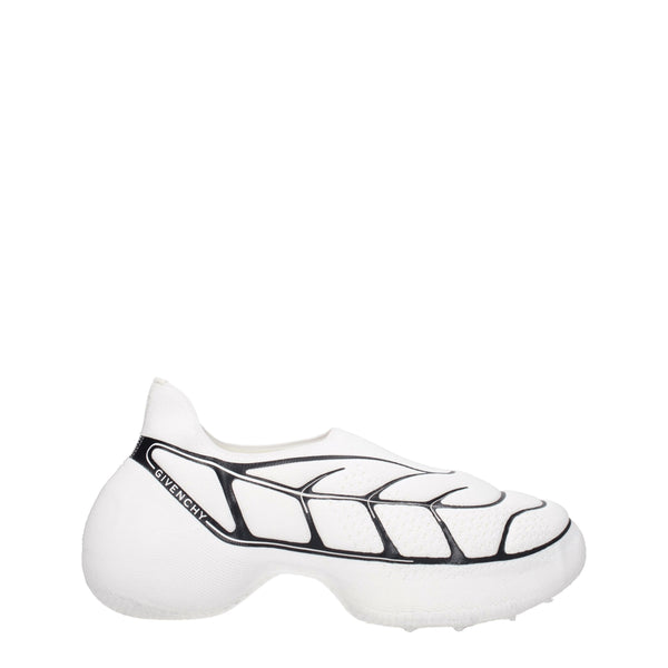 Weiße Stoff-Sneaker mit niedrigem Schaft