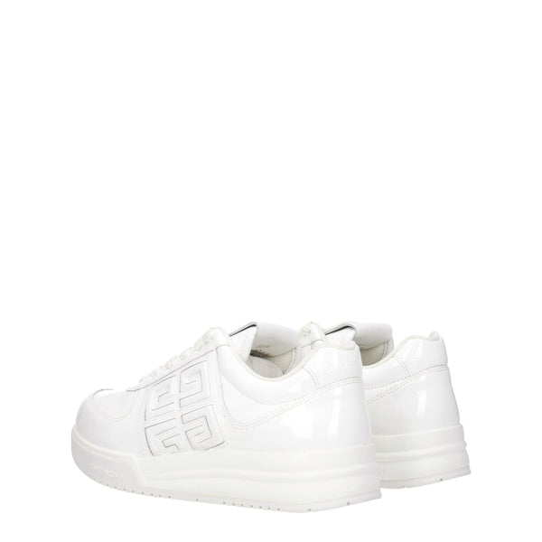 Weiße Leder-Sneaker mit niedrigem Schaft