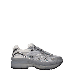 Graue Sportliche Turnschuhe aus Stoff