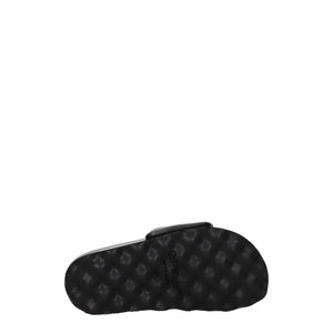 Elegante Leder-Hausschuhe in Schwarz