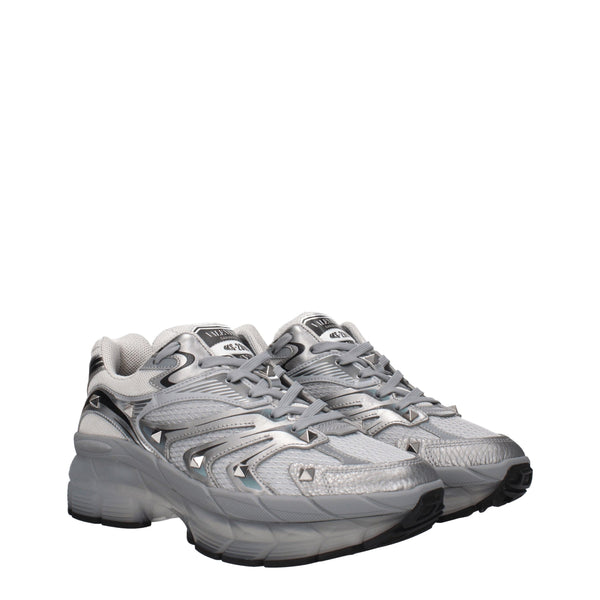 Graue Sportliche Turnschuhe aus Stoff
