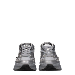 Graue Sportliche Turnschuhe aus Stoff