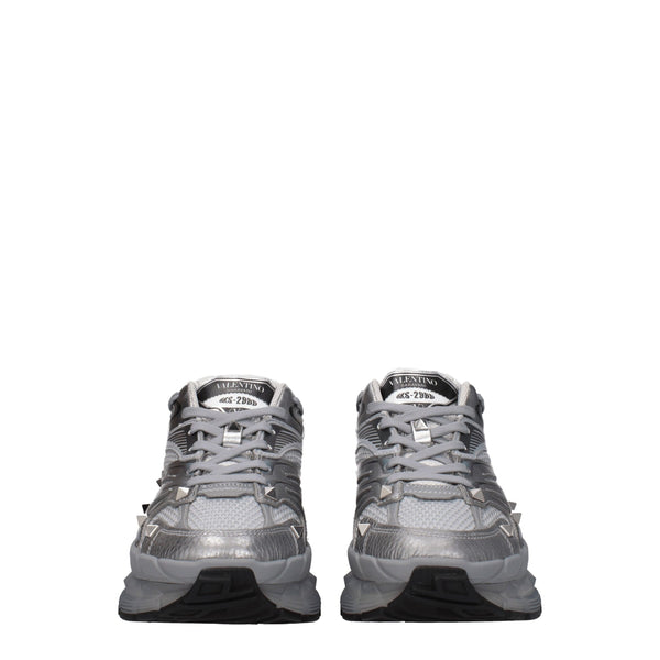 Graue Sportliche Turnschuhe aus Stoff