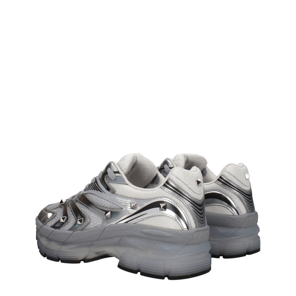 Graue Sportliche Turnschuhe aus Stoff