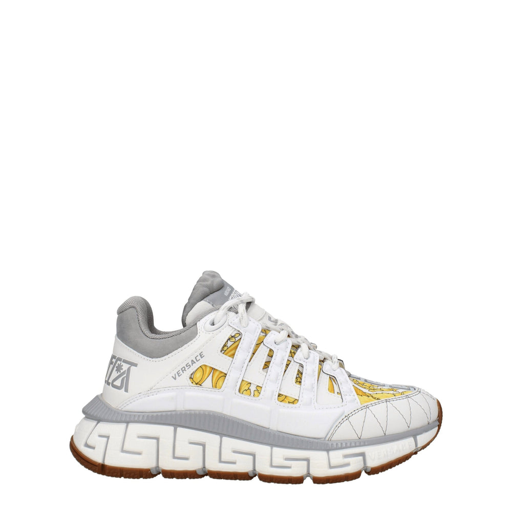 Weißer Stoff Sportliche Turnschuhe