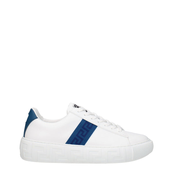 Weiße Sneakers aus Leder mit niedrigem Schaft