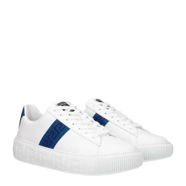 Weiße Sneakers aus Leder mit niedrigem Schaft
