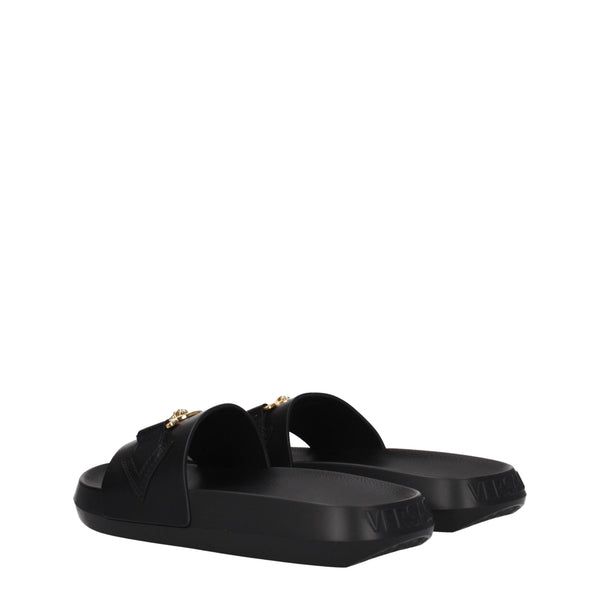 Elegante Leder-Hausschuhe in Schwarz