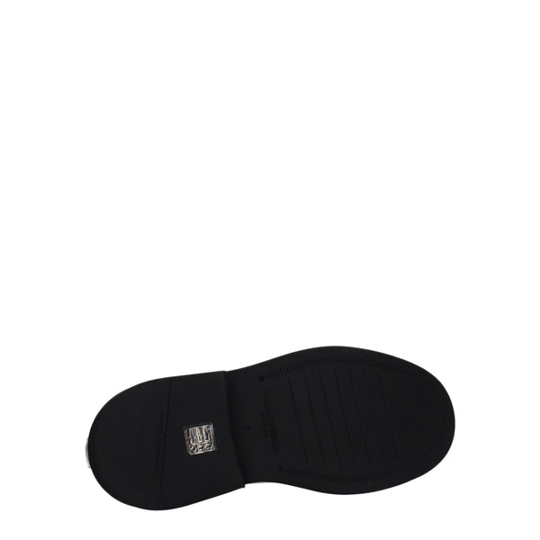 Schwarze Leder Oxfords und Derbies