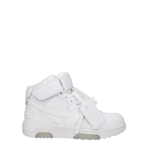 Hochwertige High-Top Sneaker aus weißem Leder