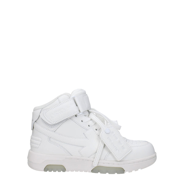 Hochwertige High-Top Sneaker aus weißem Leder