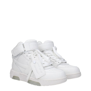 Hochwertige High-Top Sneaker aus weißem Leder