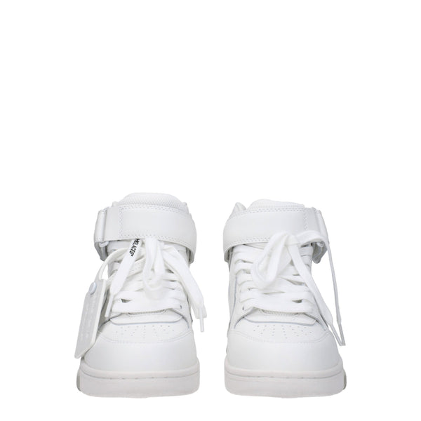 Hochwertige High-Top Sneaker aus weißem Leder