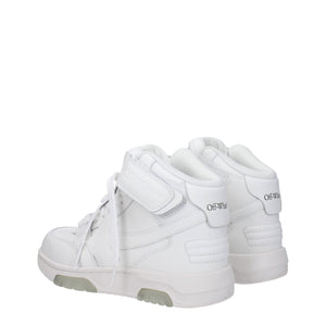 Hochwertige High-Top Sneaker aus weißem Leder