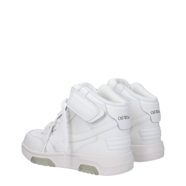 Hochwertige High-Top Sneaker aus weißem Leder