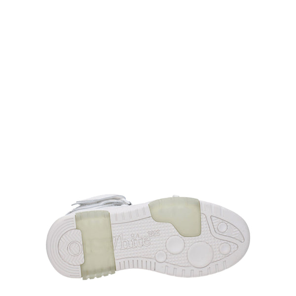 Hochwertige High-Top Sneaker aus weißem Leder