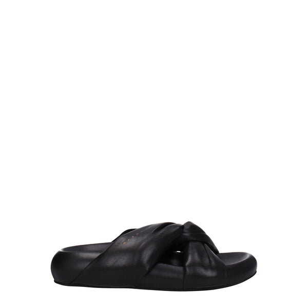 Elegante Leder-Hausschuhe in Schwarz
