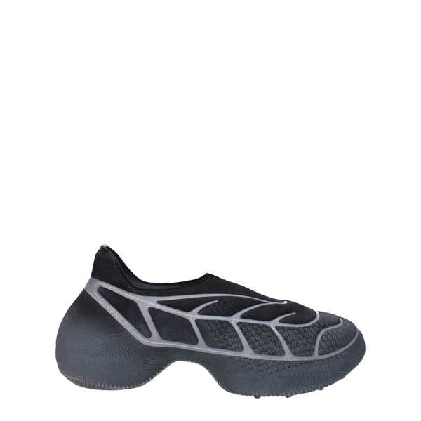 Graue Sportliche Turnschuhe aus Stoff