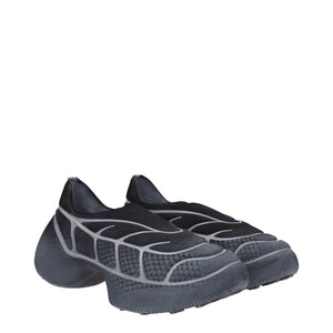 Graue Sportliche Turnschuhe aus Stoff