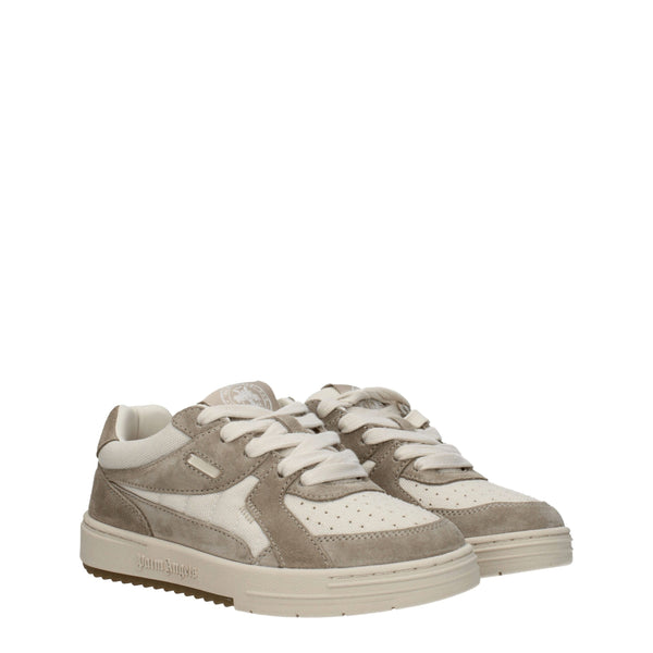 Beigefarbene Stoff-Sneaker mit niedrigem Schaft