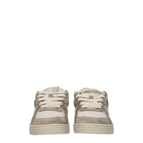 Beigefarbene Stoff-Sneaker mit niedrigem Schaft