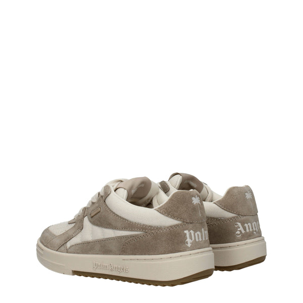 Beigefarbene Stoff-Sneaker mit niedrigem Schaft