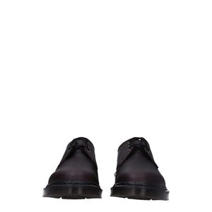 Lila Leder Oxfords und Derbies