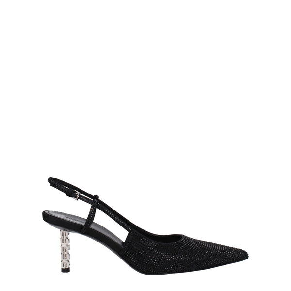 Schwarze Stoffpumps