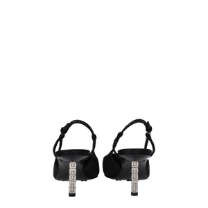 Schwarze Stoffpumps