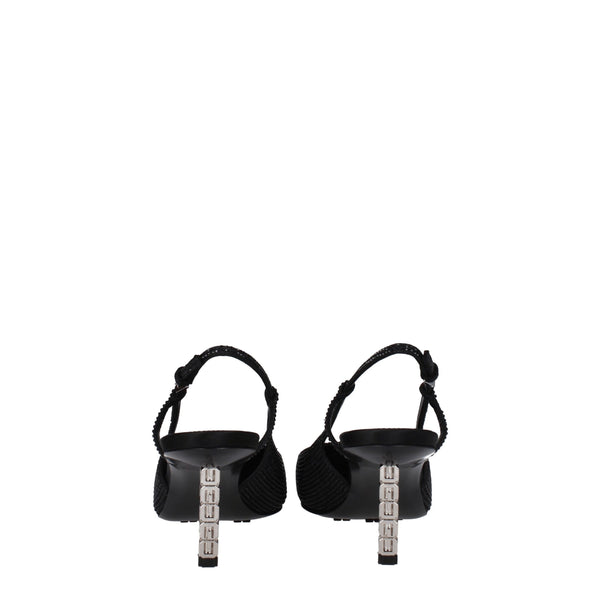 Schwarze Stoffpumps