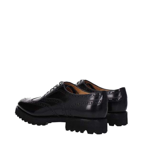Schwarze Leder-Schnürschuhe im Oxford- und Derby-Stil